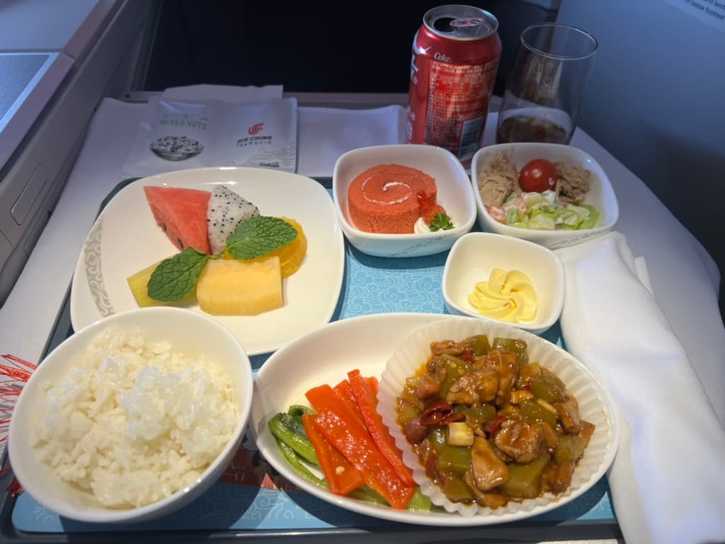 In-flight meal on CA 1422